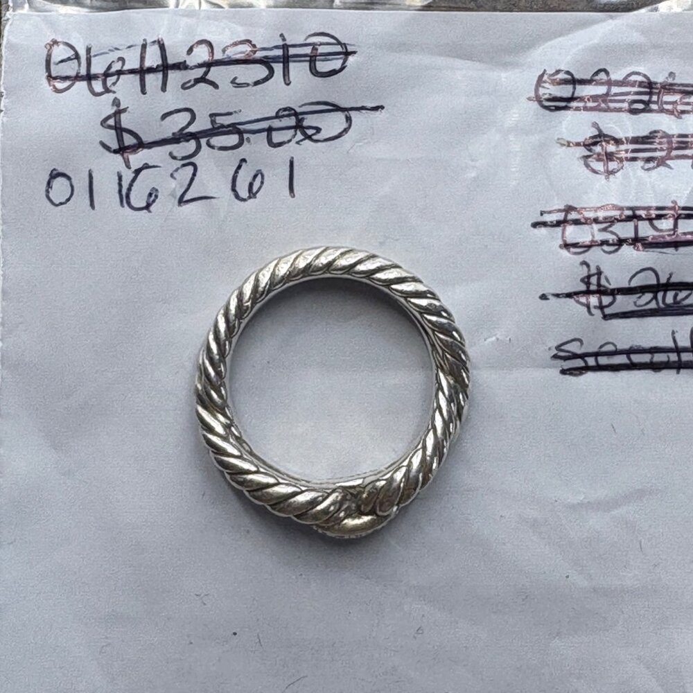 VTG David Yurman Cable Loop Diamond Band Ring Size 5.75 - Picture 10 of 10